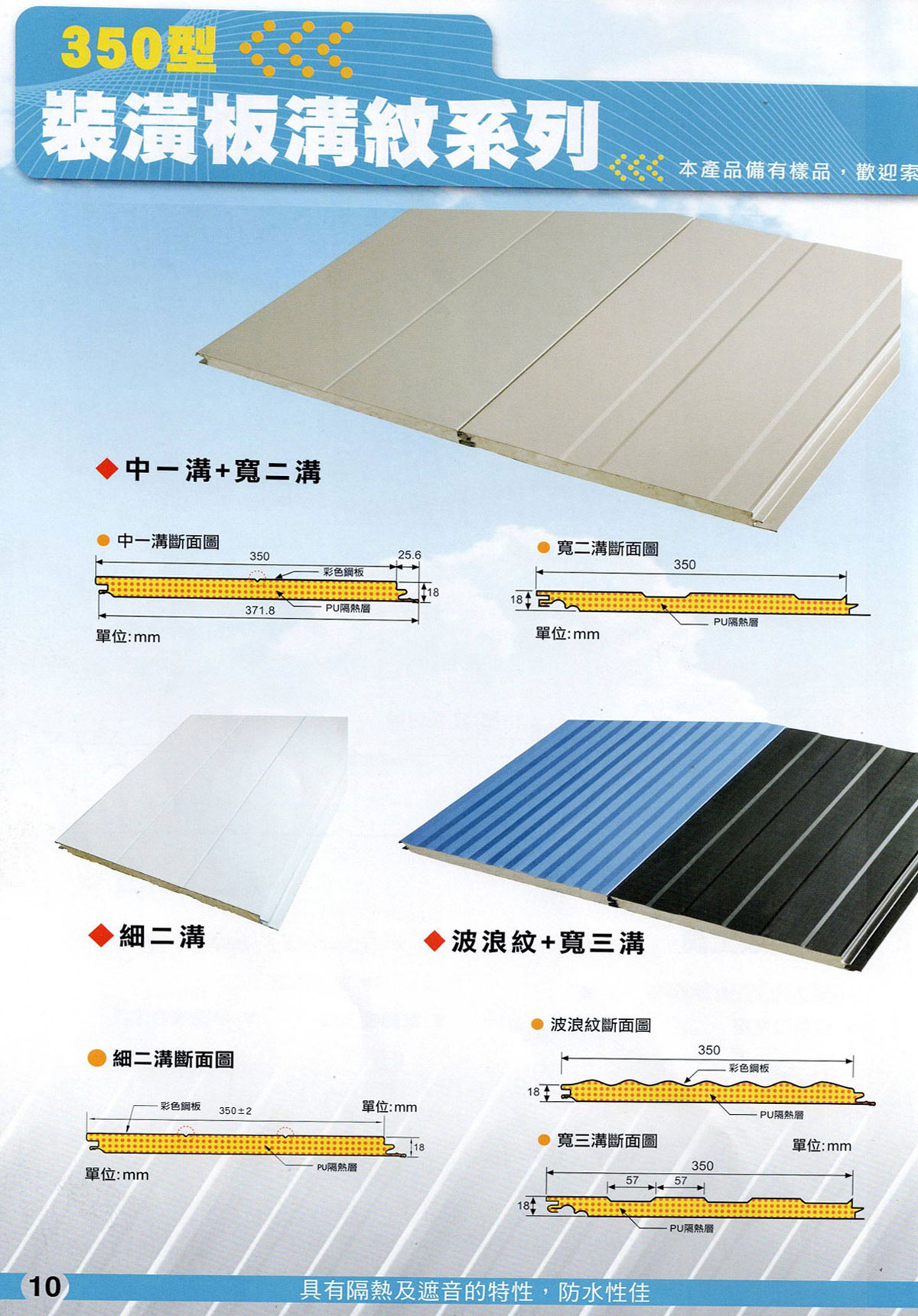 350型 裝潢板溝紋系列