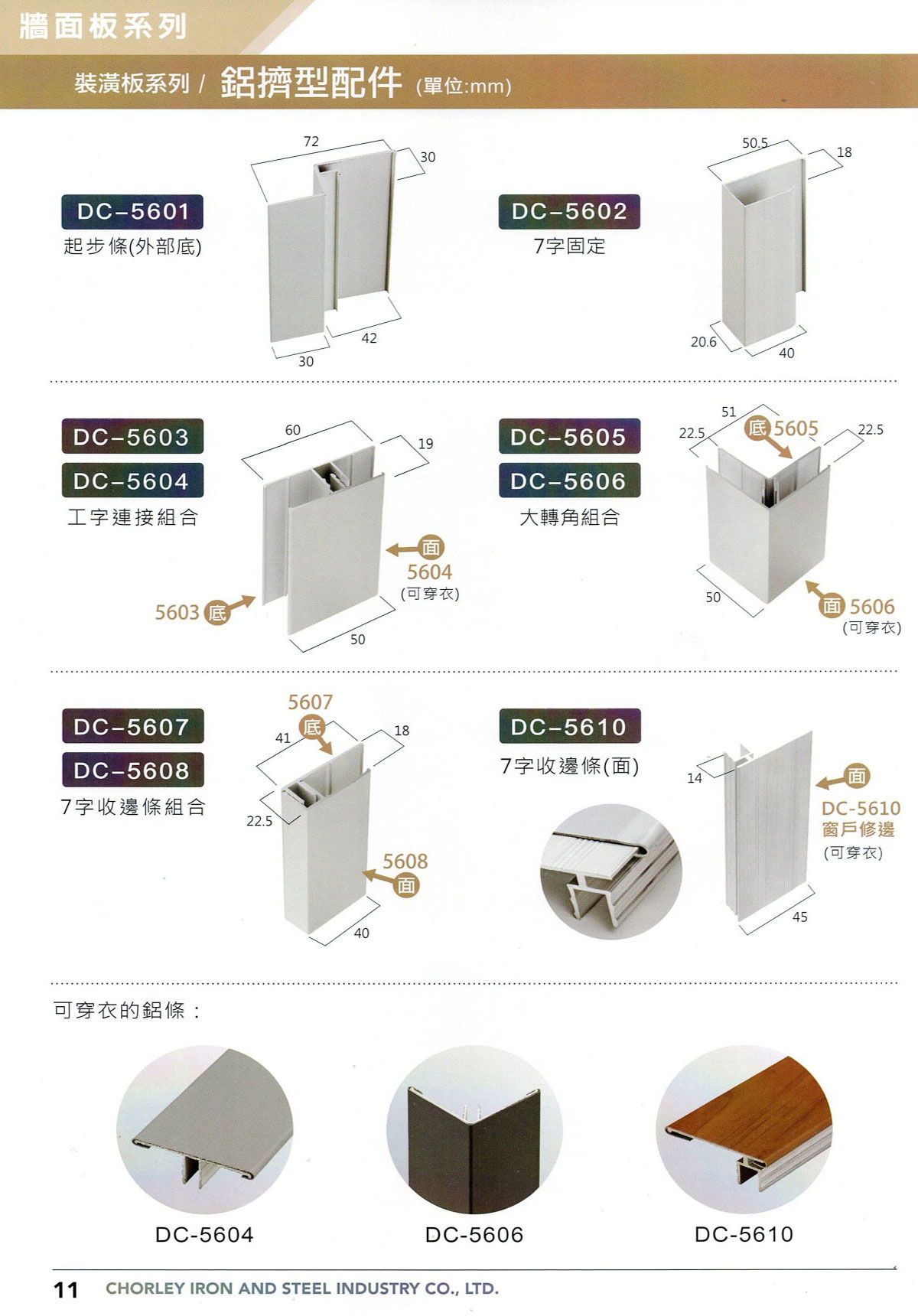 裝潢板 鋁擠型配件